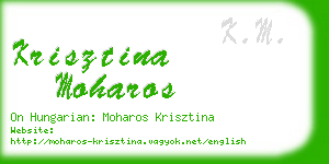 krisztina moharos business card